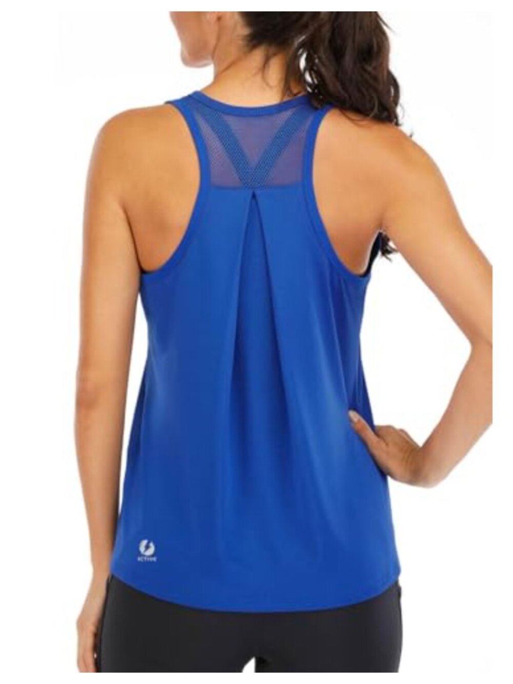 Women's Loose Fit Racerback Tank Top Mesh Backless Muscle Workout Running